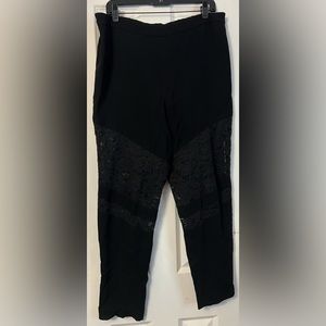BCBG Lace detail trousers